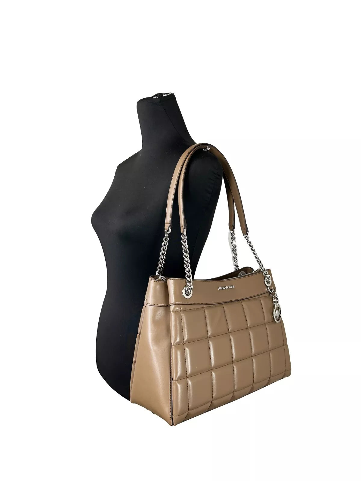 Michael Kors Susan Medium Chain Schultertasche, Driftwood