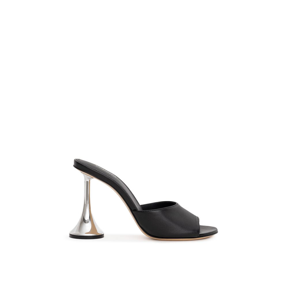 Sandale en cuir noir Coperni