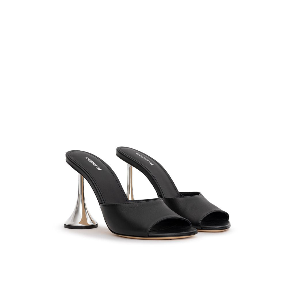 Sandale en cuir noir Coperni
