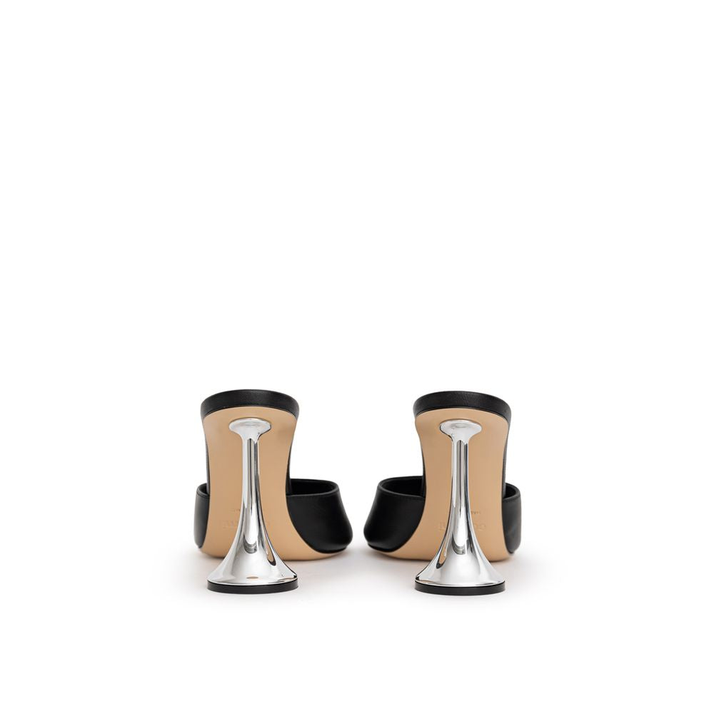 Sandale en cuir noir Coperni