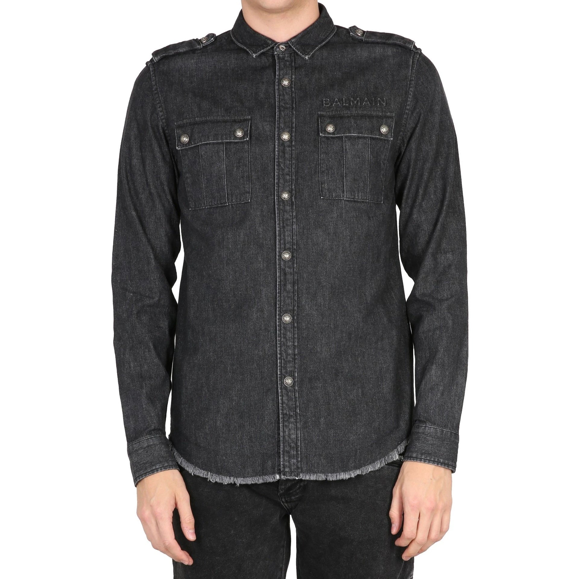Balmain Cotton Denim Shirt
