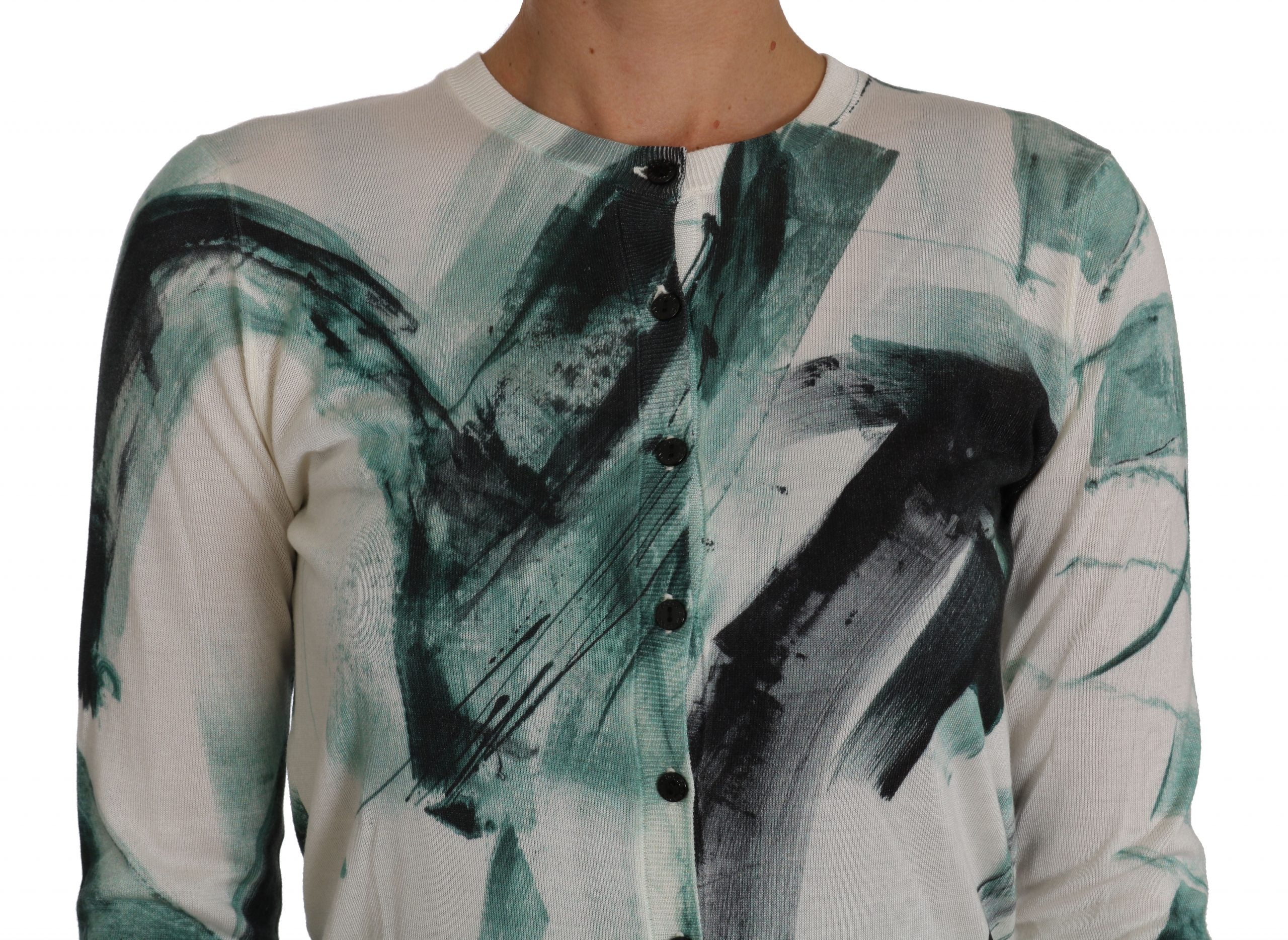 Dolce &amp; Gabbana Eleganter, leichter Cardigan aus weißer Seide
