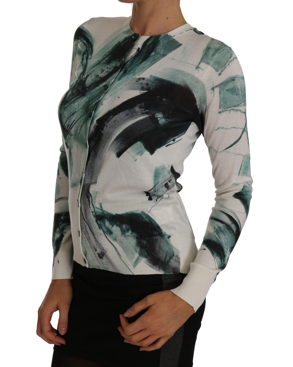 Dolce &amp; Gabbana Eleganter, leichter Cardigan aus weißer Seide