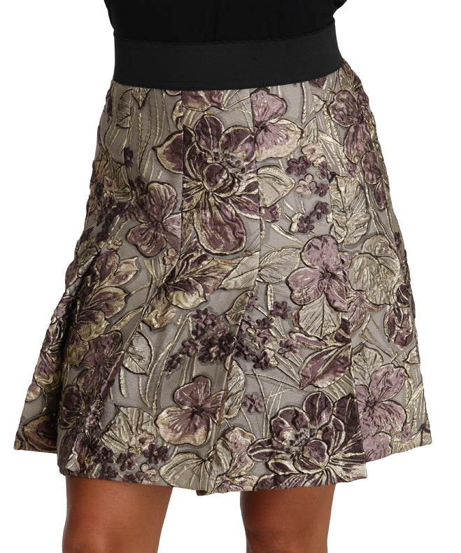 Jupe trapèze florale élégante en jacquard Dolce &amp; Gabbana