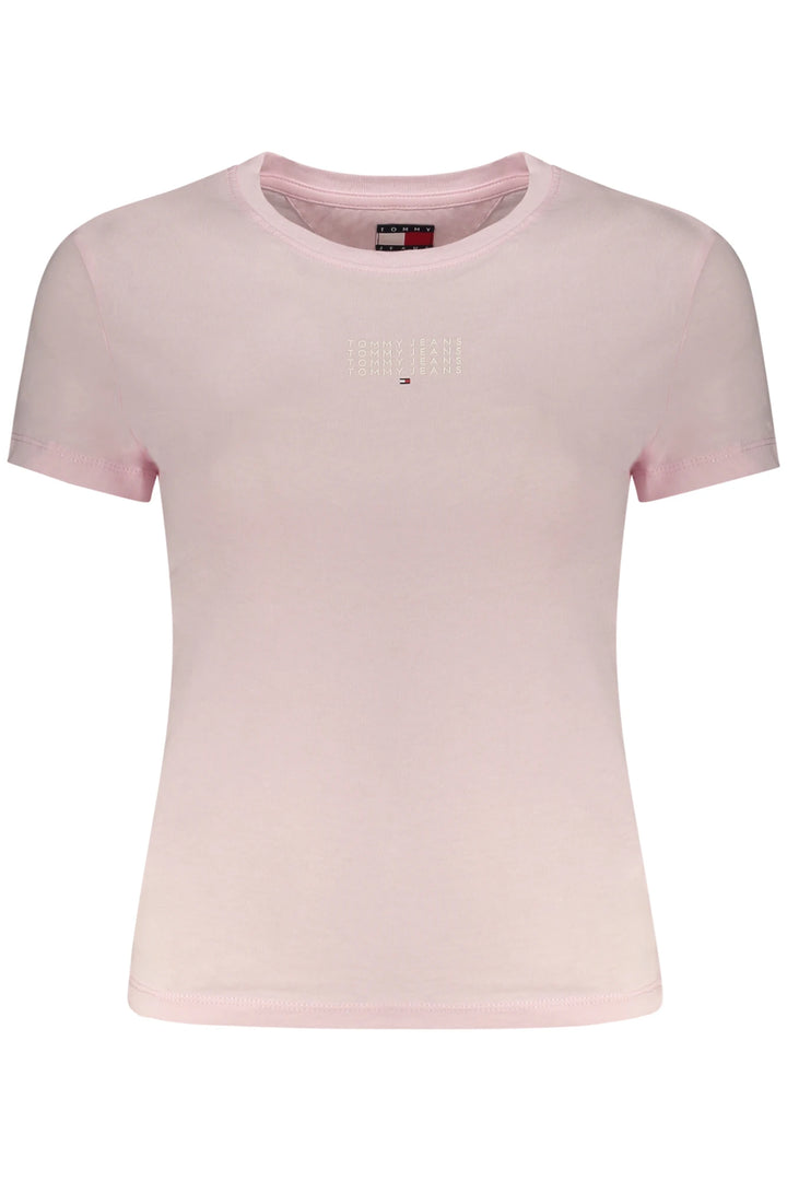 TOMMY HILFIGER WOMEN&#39;S PINK SHORT-SLEEVE T-SHIRT