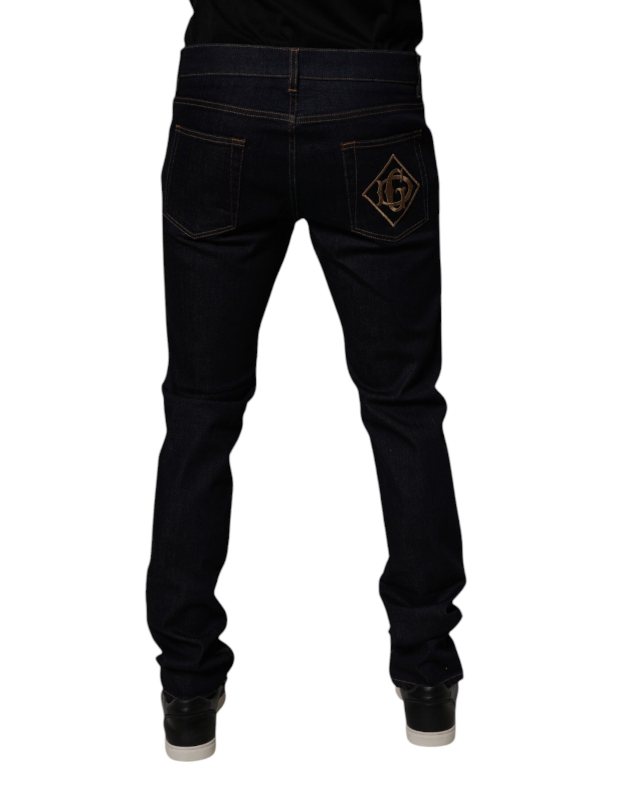 Dolce &amp; Gabbana Schwarze Skinny-Jeans aus Baumwollstretch für Herren
