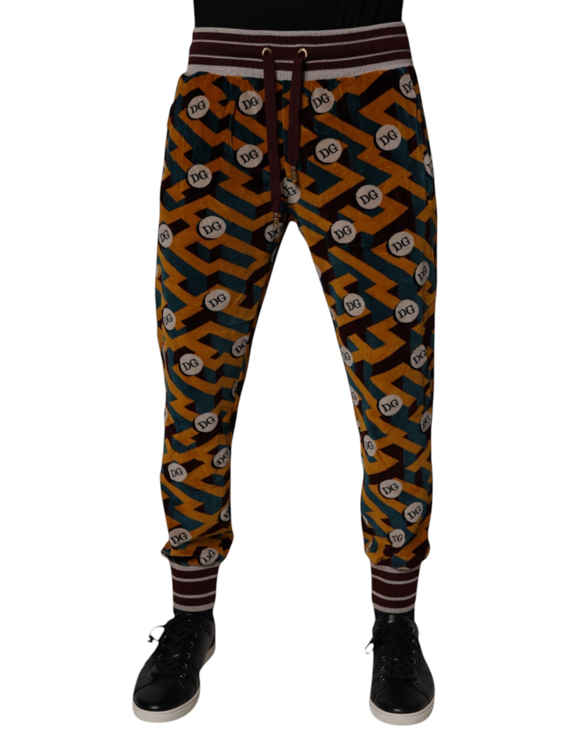 Dolce &amp; Gabbana – Jogginghose mit mehrfarbigem Logo und Monogramm