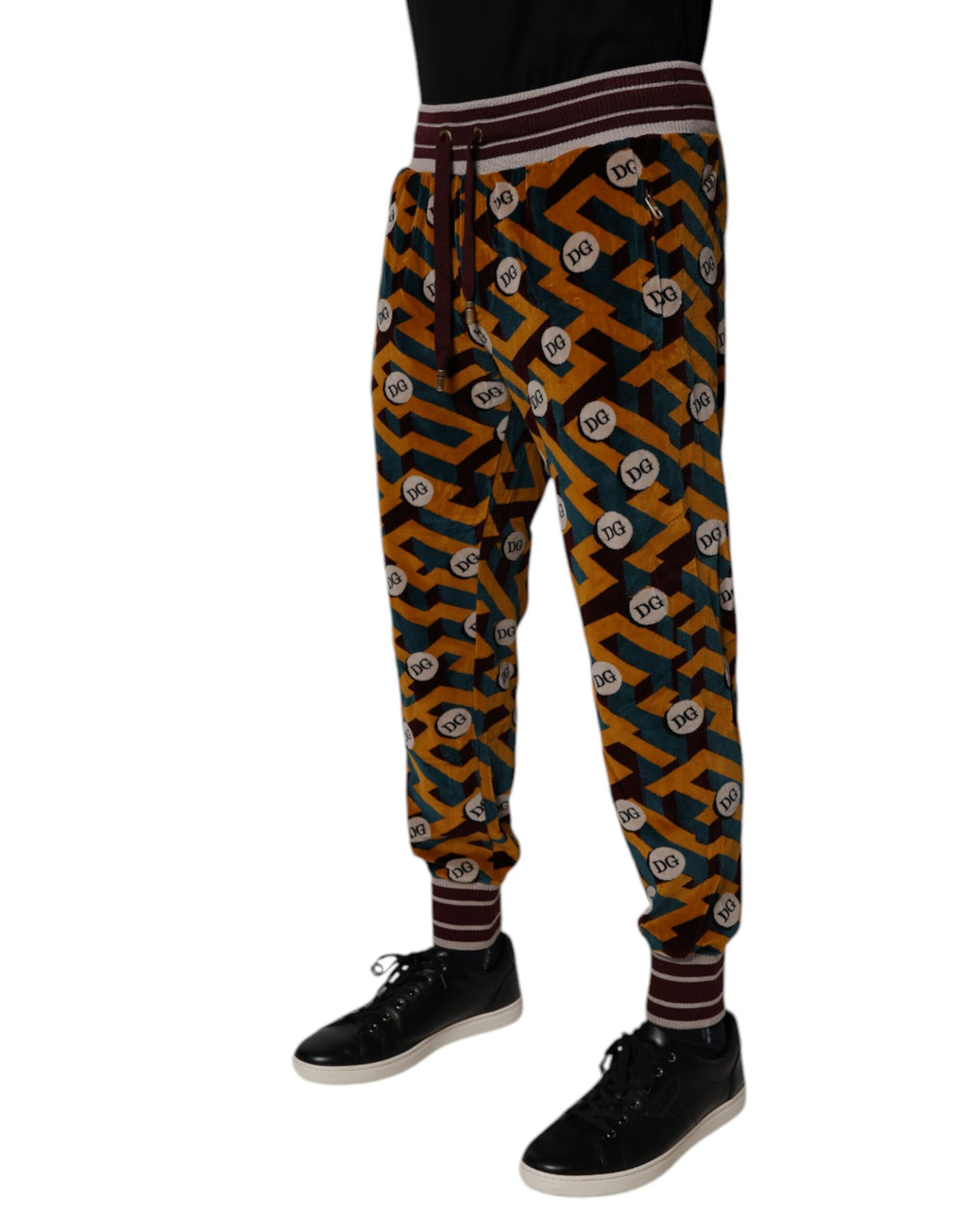 Dolce &amp; Gabbana – Jogginghose mit mehrfarbigem Logo und Monogramm