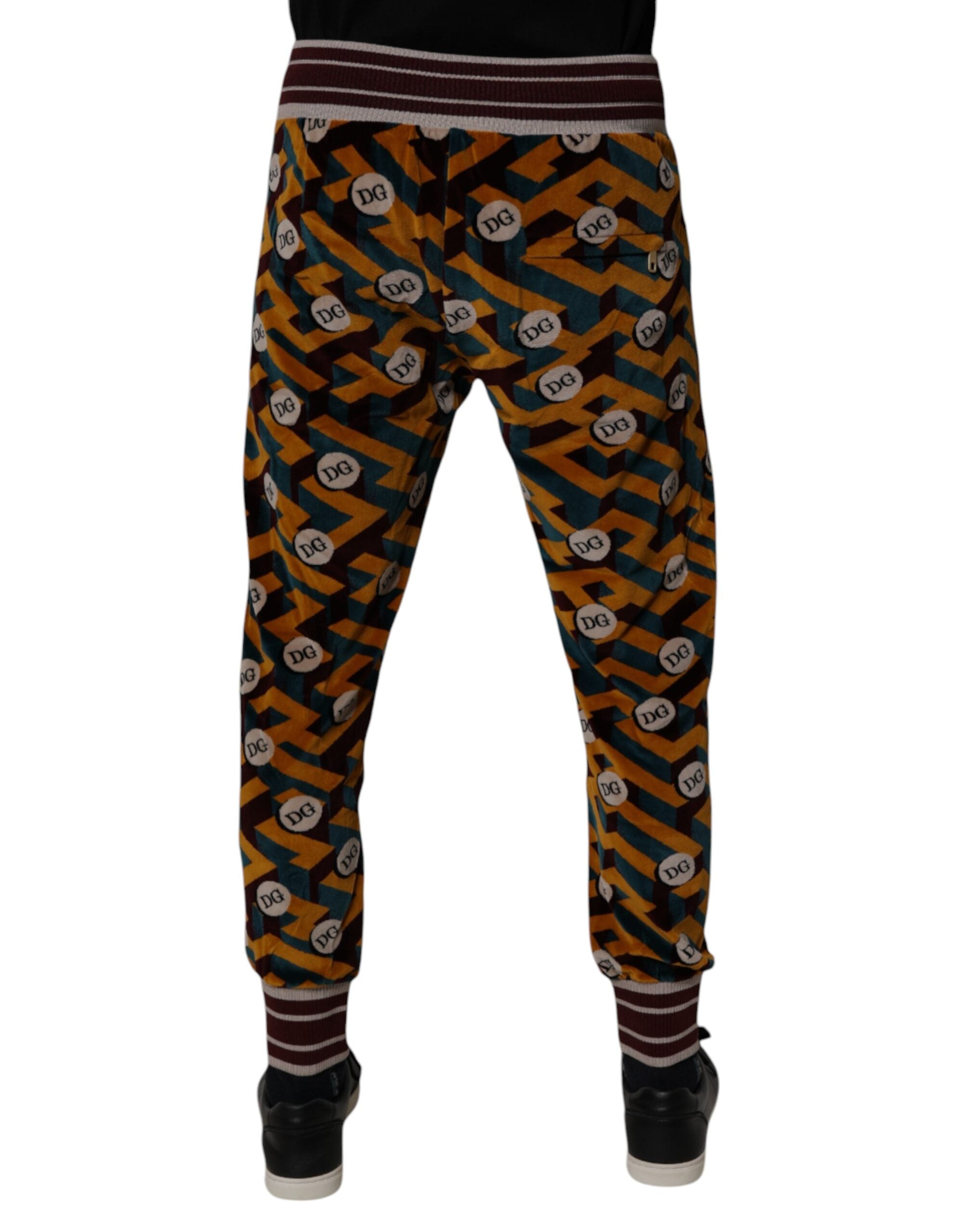 Dolce &amp; Gabbana – Jogginghose mit mehrfarbigem Logo und Monogramm