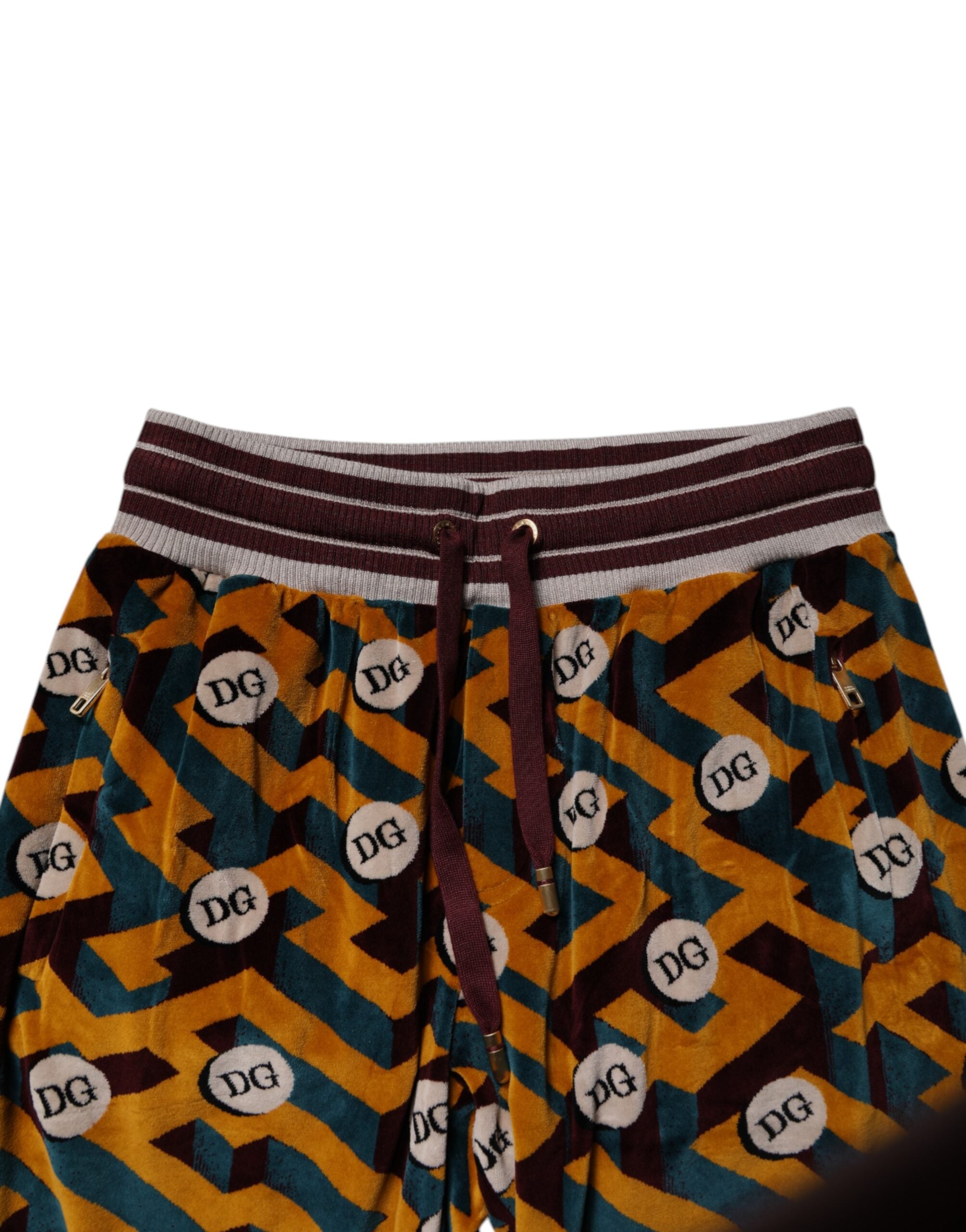 Dolce &amp; Gabbana – Jogginghose mit mehrfarbigem Logo und Monogramm