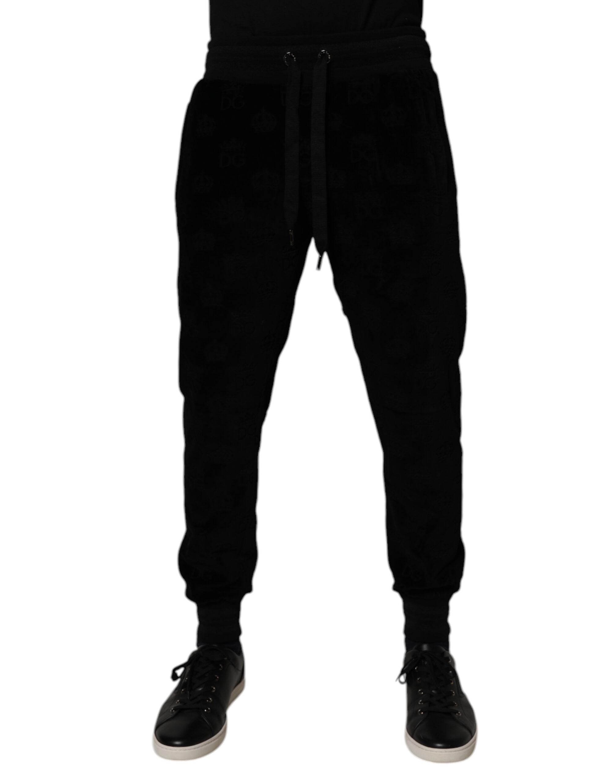 Dolce &amp; Gabbana Schwarze Jogginghose aus Baumwolle für Herren