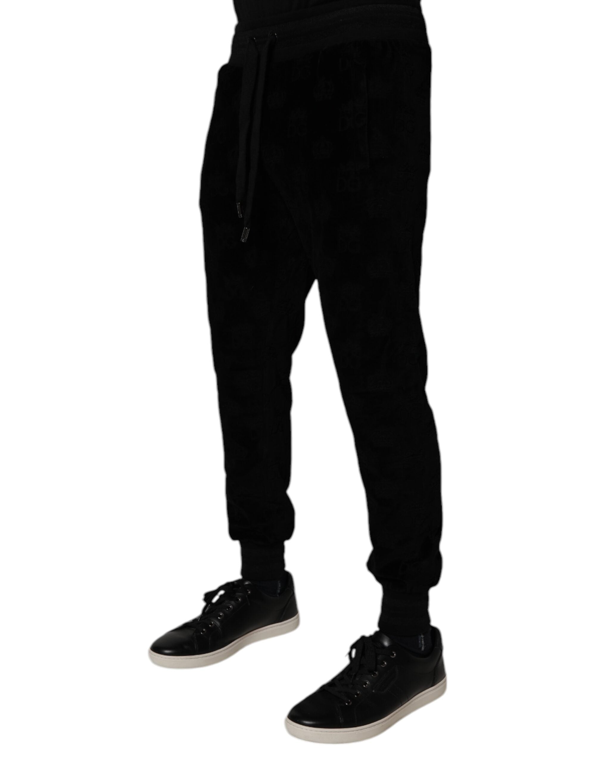 Dolce &amp; Gabbana Schwarze Jogginghose aus Baumwolle für Herren
