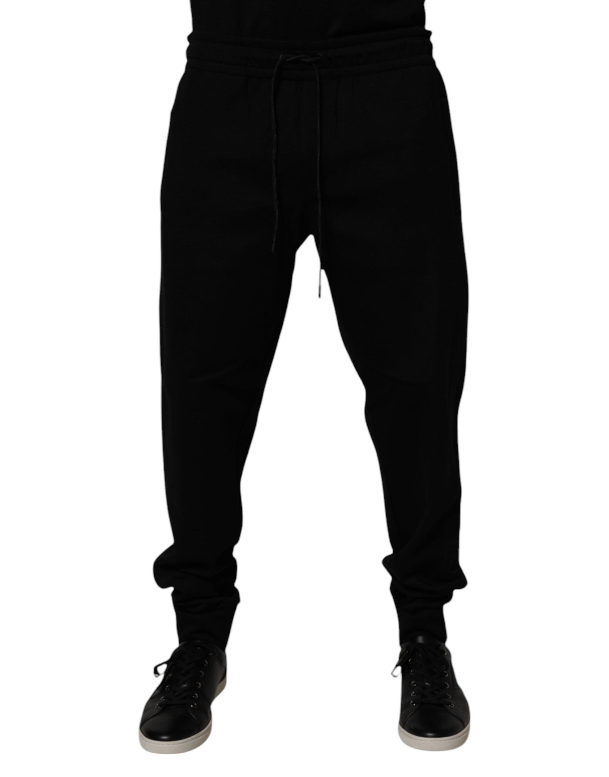 Dolce &amp; Gabbana – Schwarze Jogginghose aus Baumwollmischung