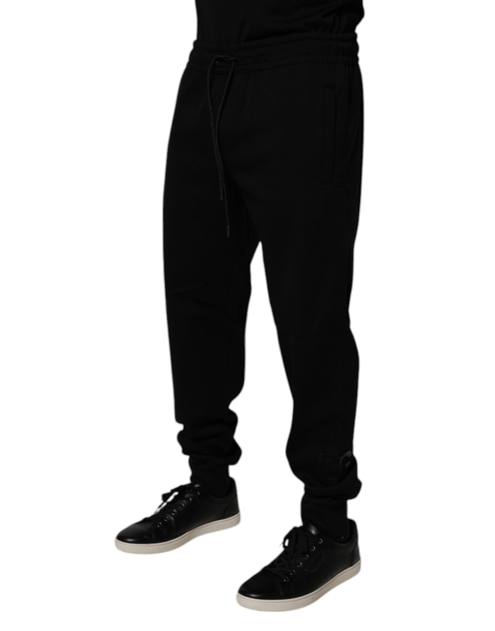 Dolce &amp; Gabbana – Schwarze Jogginghose aus Baumwollmischung