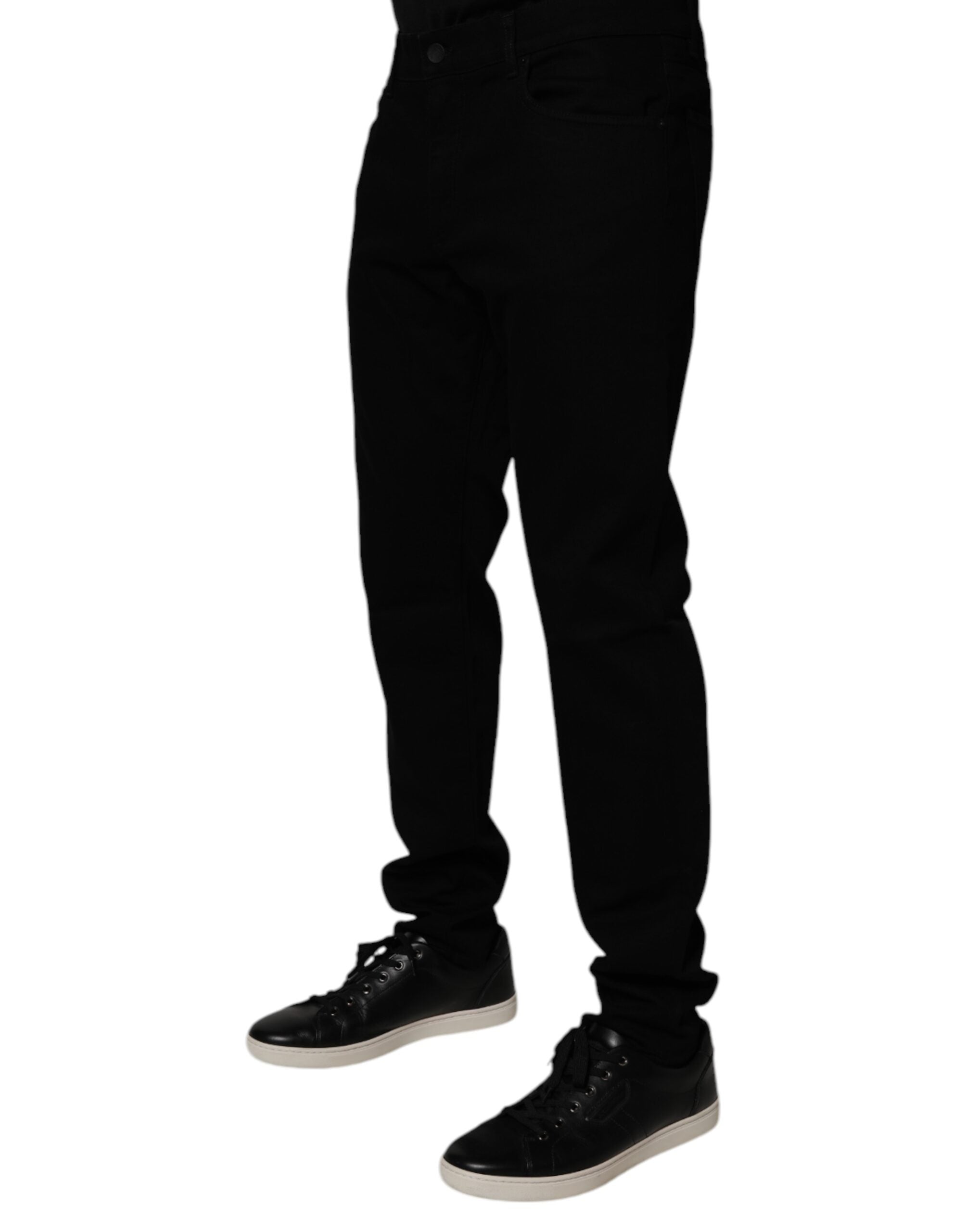 Dolce &amp; Gabbana Schwarze Slim Fit-Jeans aus Baumwollstretch für Herren