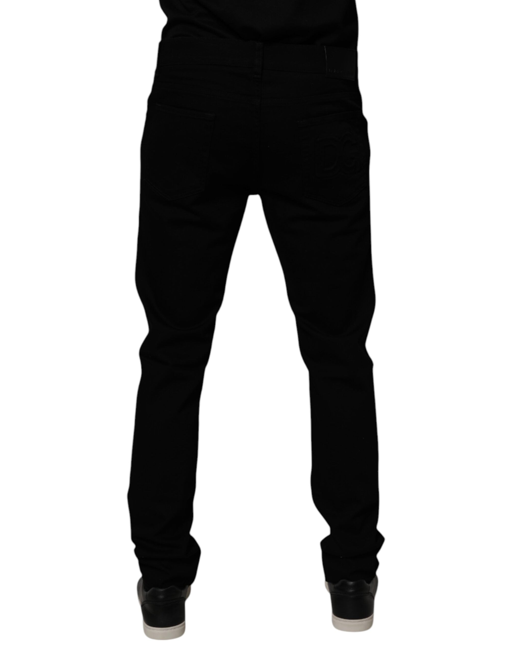 Dolce &amp; Gabbana Schwarze Slim Fit-Jeans aus Baumwollstretch für Herren