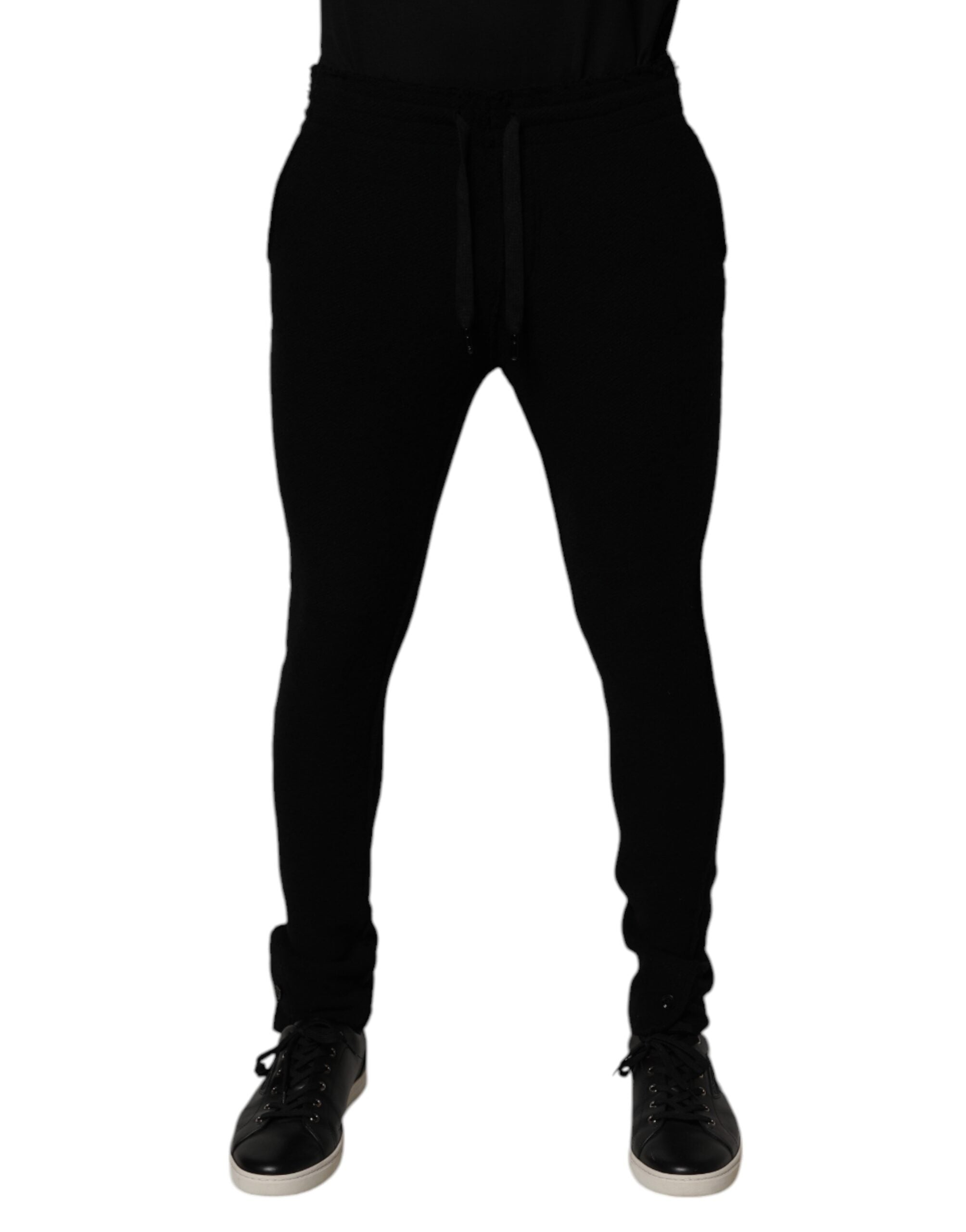Dolce &amp; Gabbana Schwarze Kaschmir-Jogginghose für Herren
