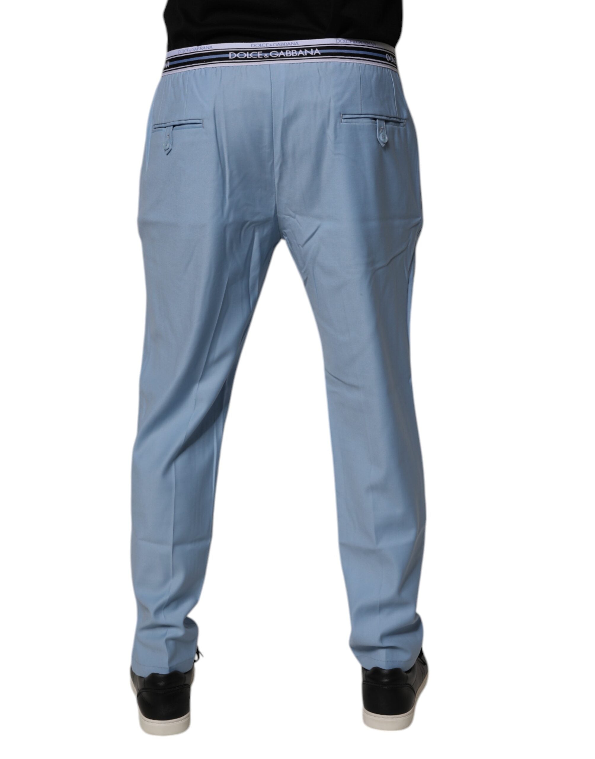 Dolce &amp; Gabbana, Blaue Chinohose aus Baumwollstretch