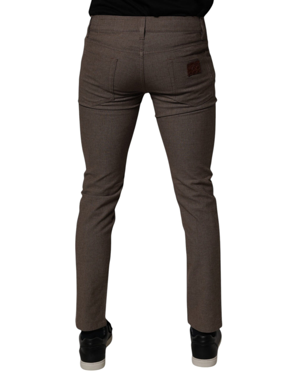 Dolce &amp; Gabbana – Braune Chinohose aus Baumwollstretch