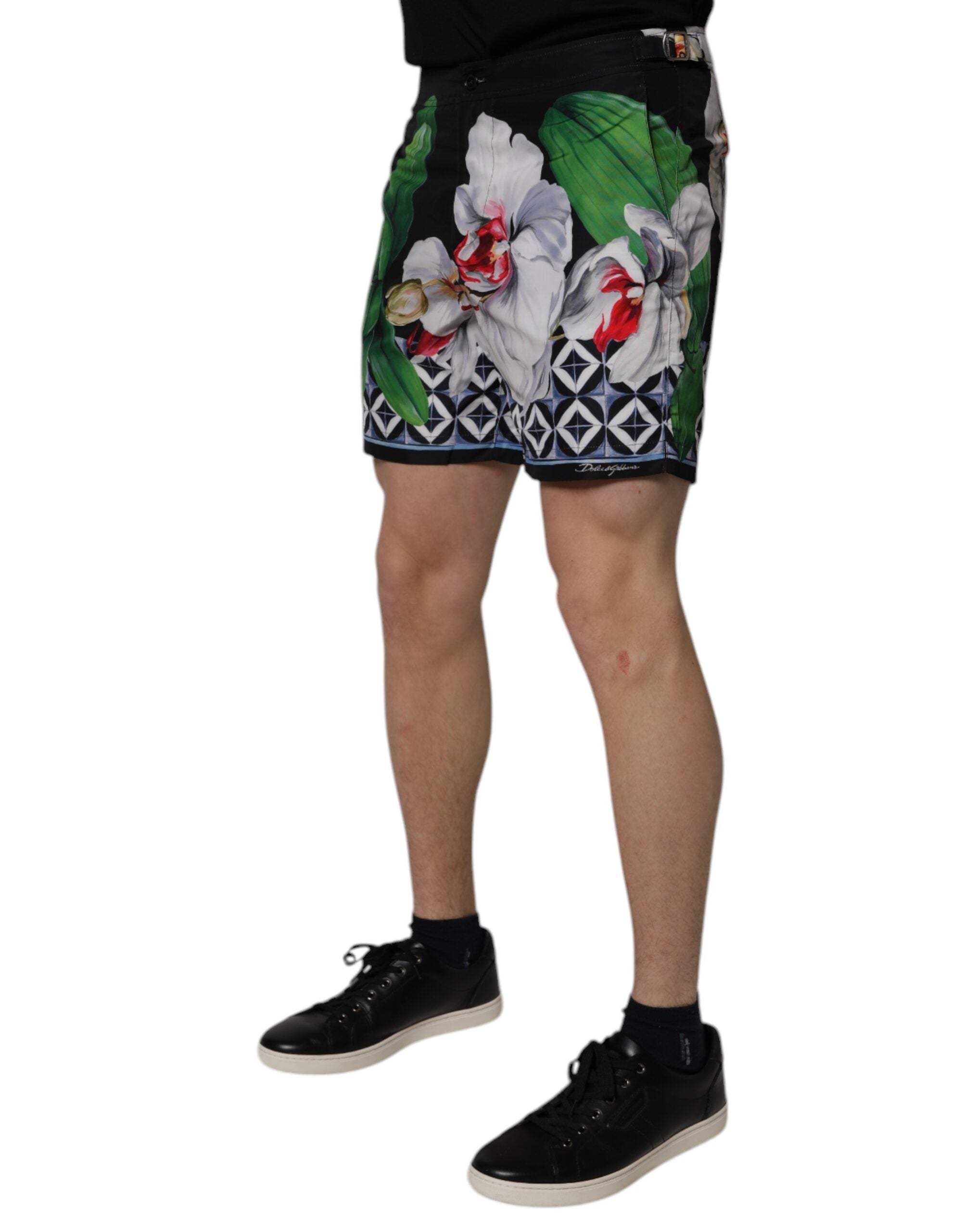 Bermuda homme Dolce &amp; Gabbana en polyester à fleurs multicolores