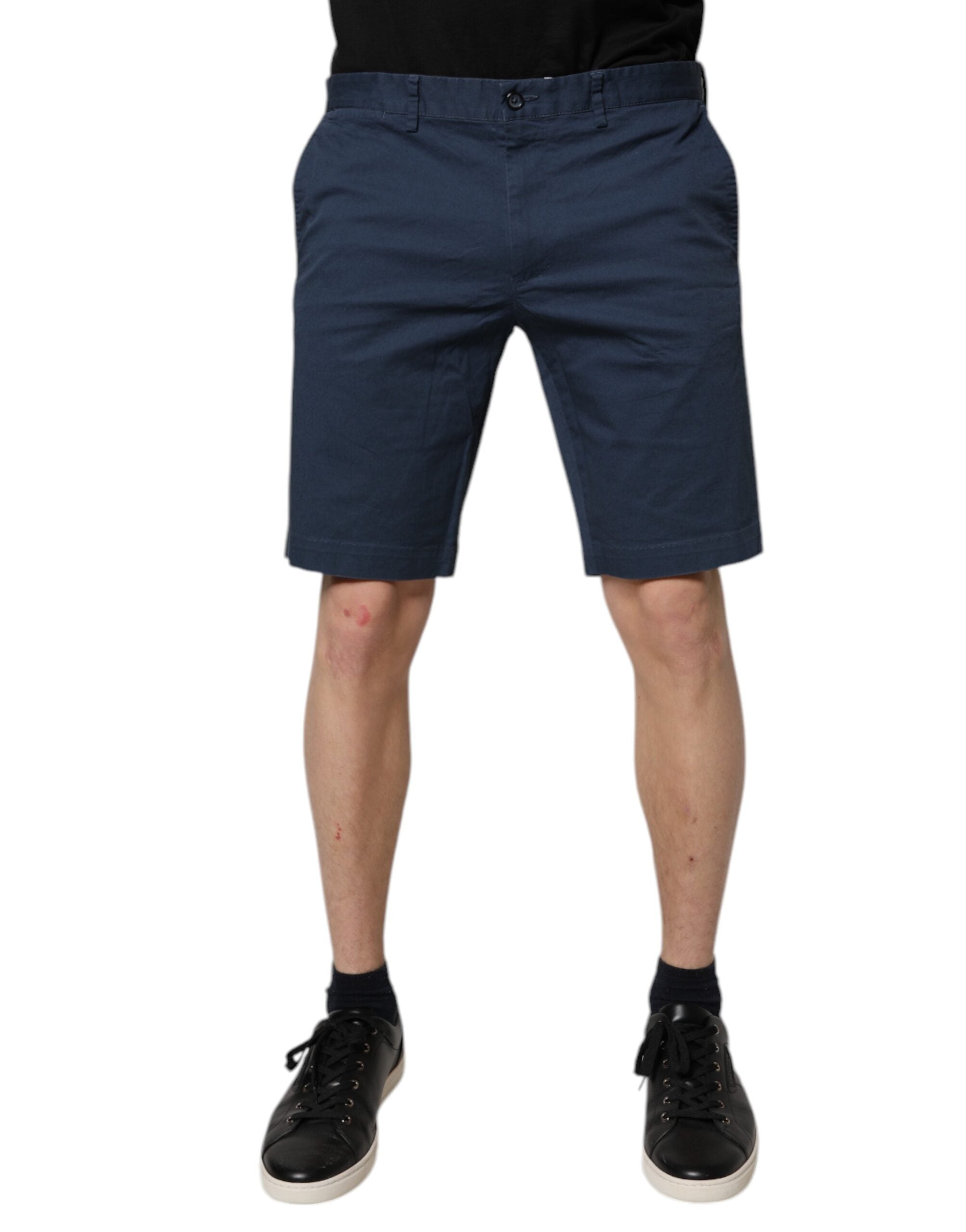 Bermuda taille moyenne en coton bleu Dolce &amp; Gabbana pour homme