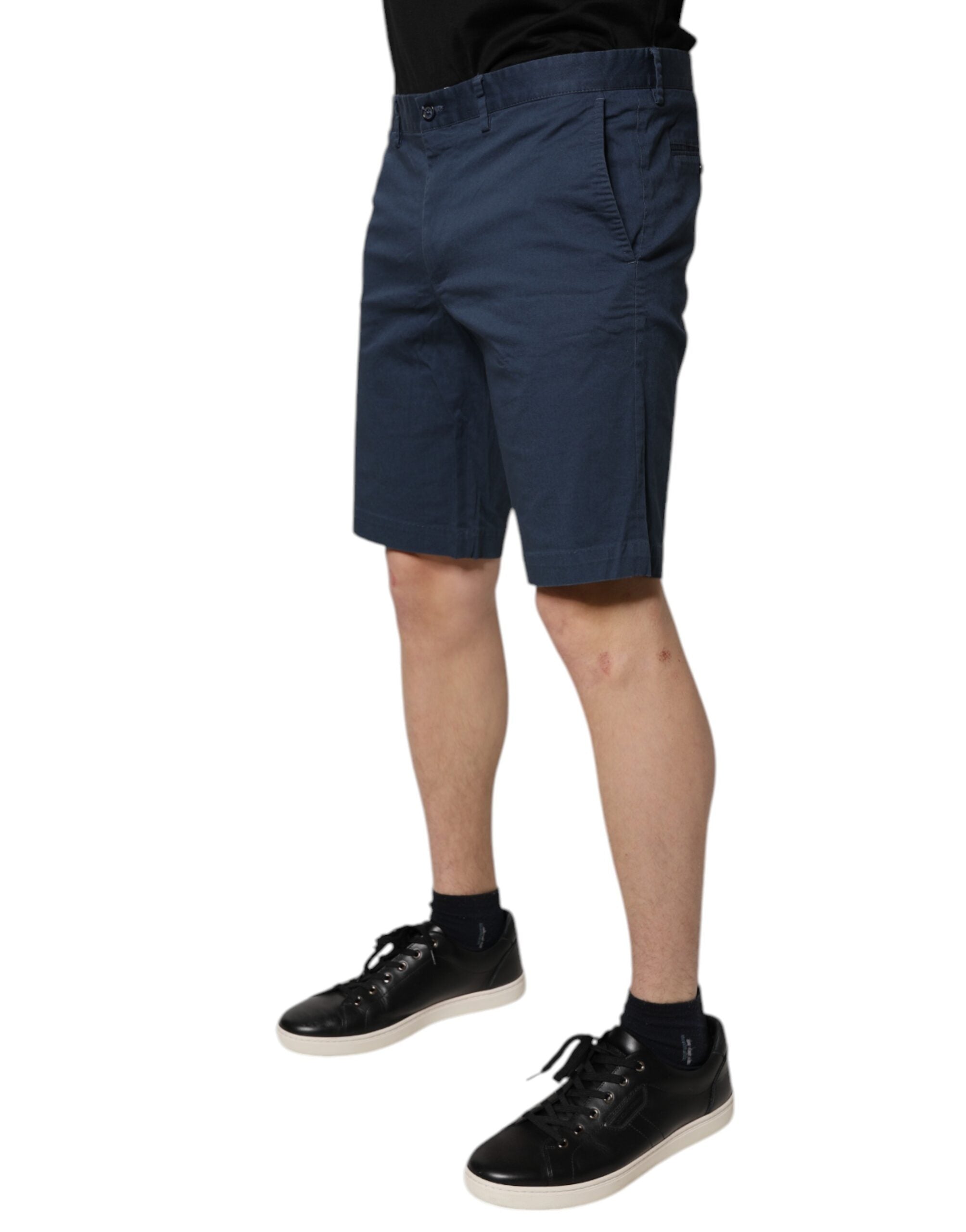 Bermuda taille moyenne en coton bleu Dolce &amp; Gabbana pour homme