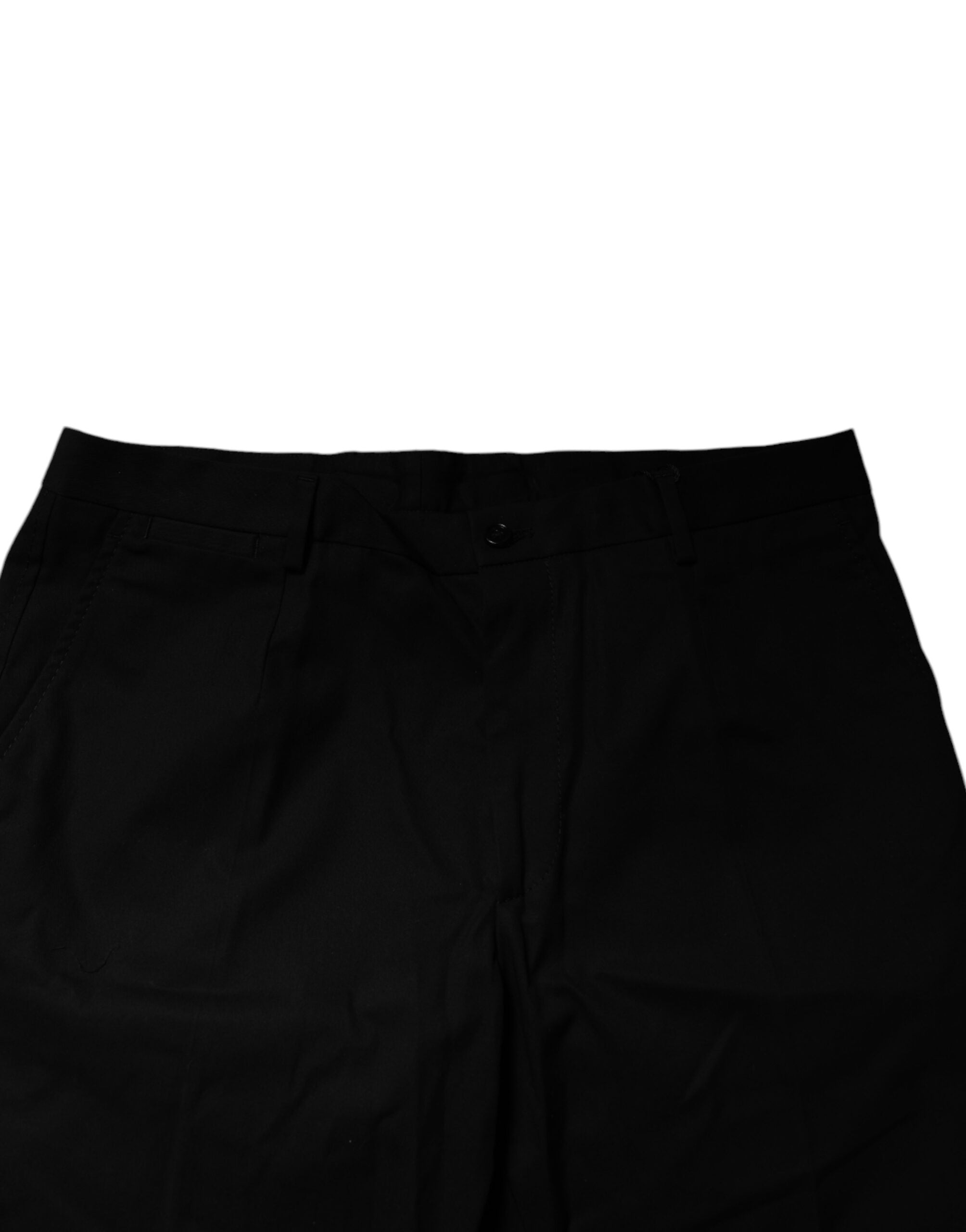 Bermuda taille moyenne en coton stretch noir Dolce &amp; Gabbana