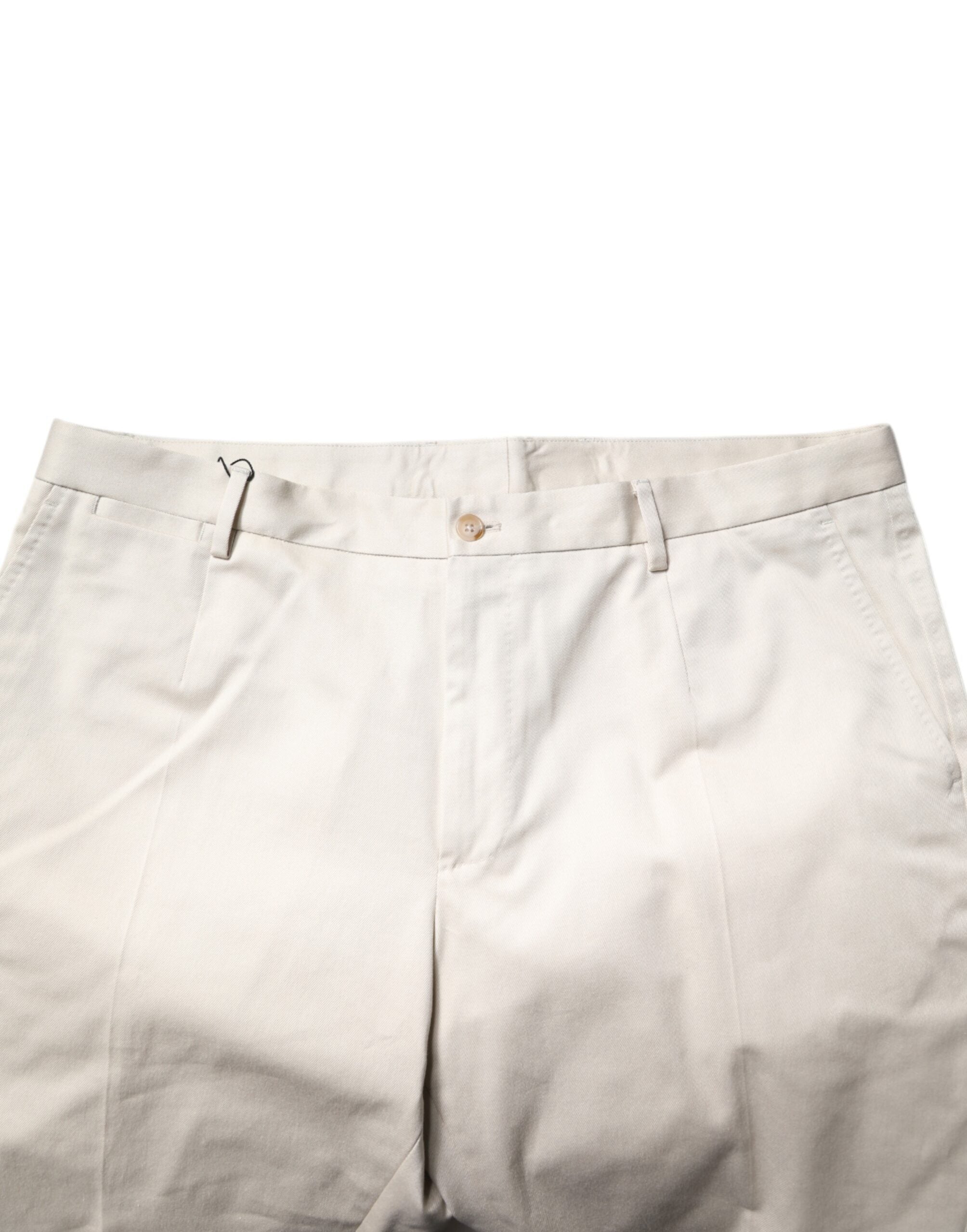 Bermuda taille moyenne en coton stretch beige Dolce &amp; Gabbana