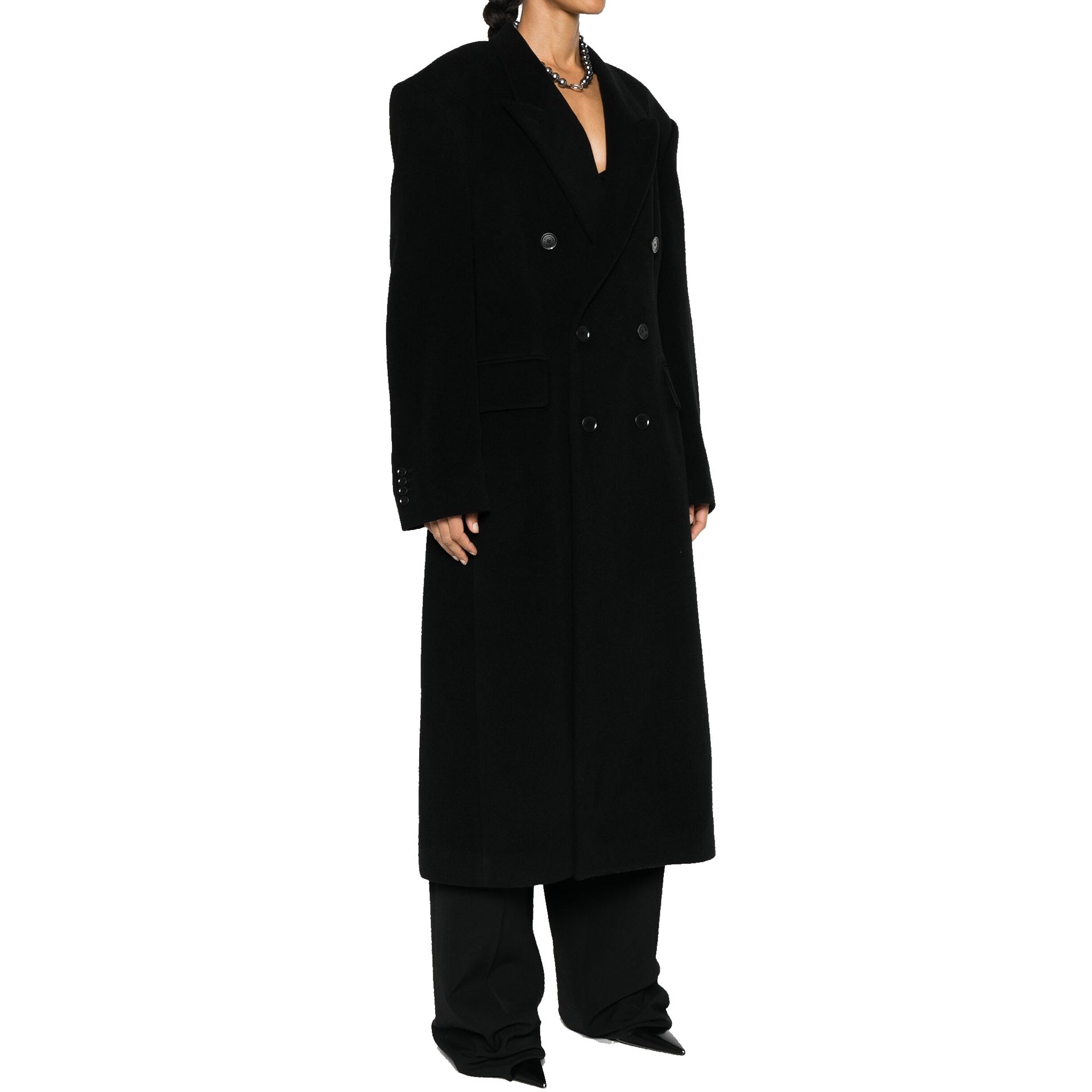 Balenciaga Cashmere And Wool Cinched Coat