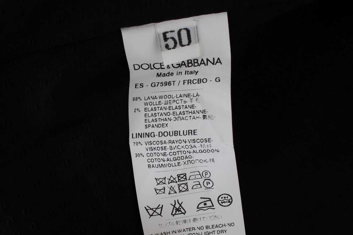 Dolce &amp; Gabbana Élégant gilet en laine à rayures grises