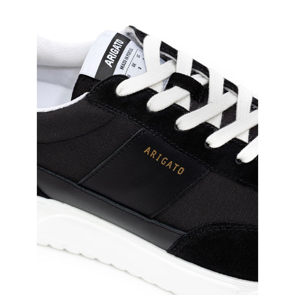 Baskets en tissu et cuir noir et blanc Axel Arigato