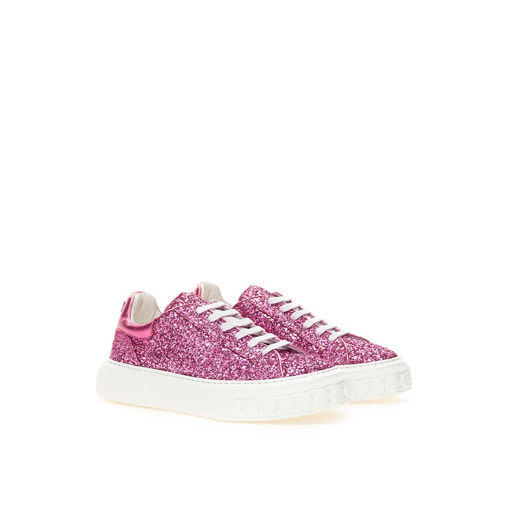 Baskets en cuir Casadei Fuchsia Elegance