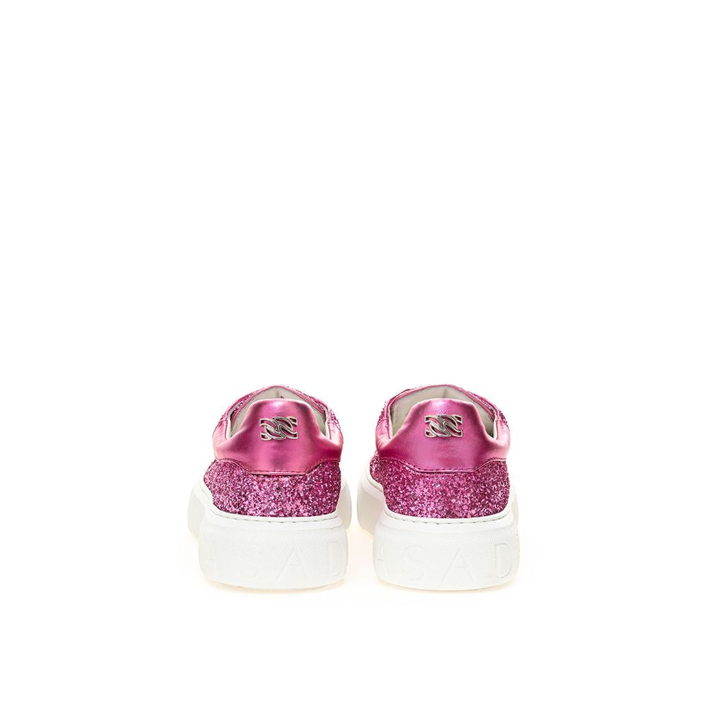 Baskets en cuir Casadei Fuchsia Elegance