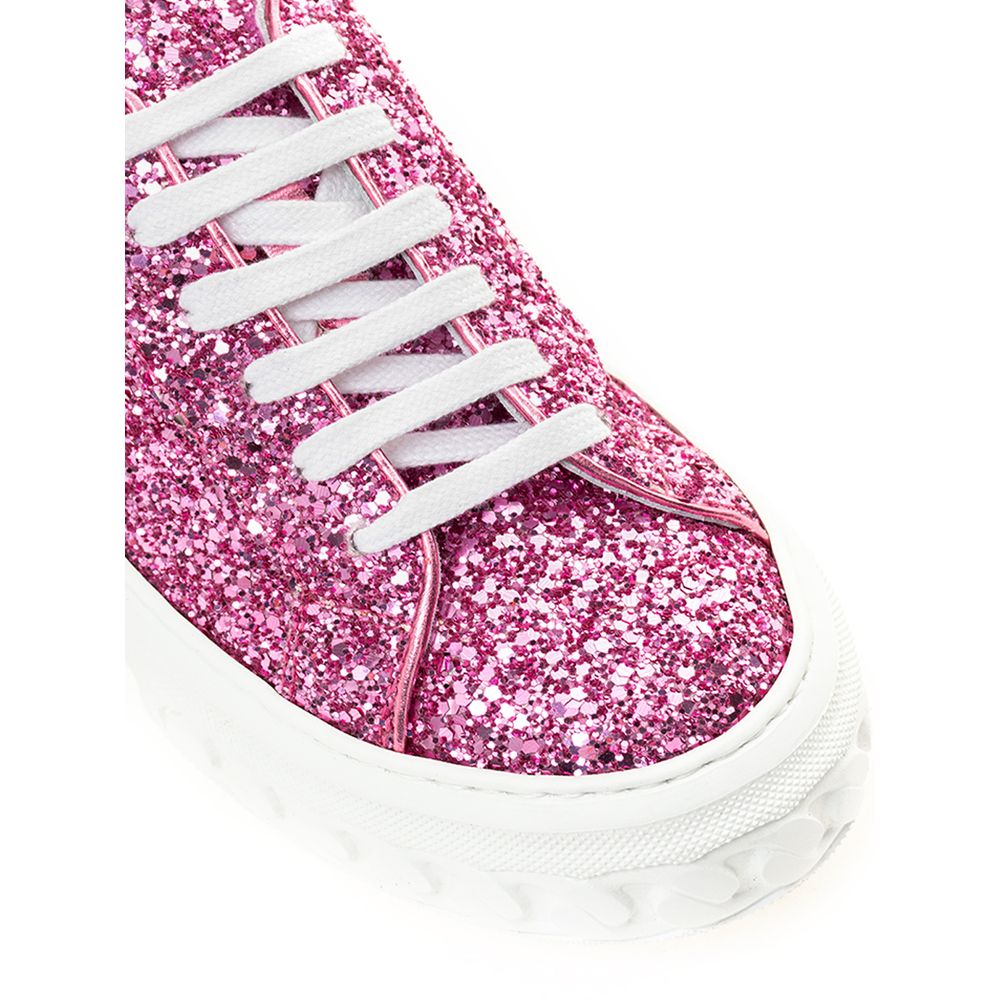 Baskets en cuir Casadei Fuchsia Elegance