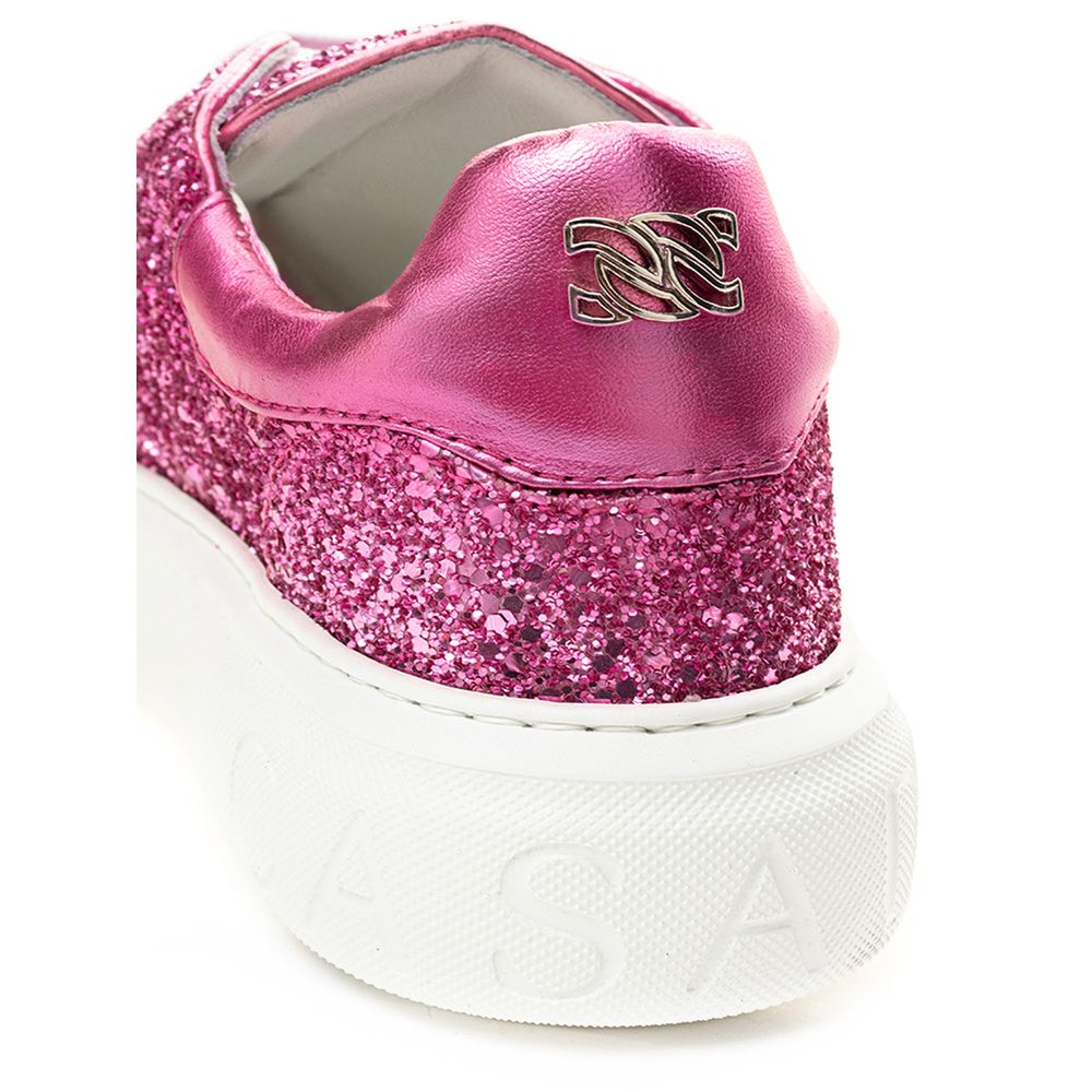 Baskets en cuir Casadei Fuchsia Elegance