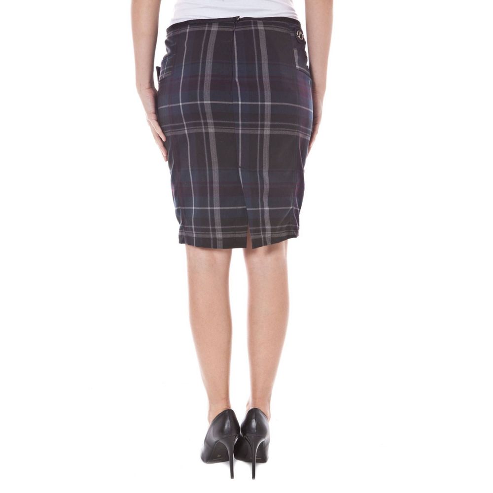 Jupe en polyester bleu Datch