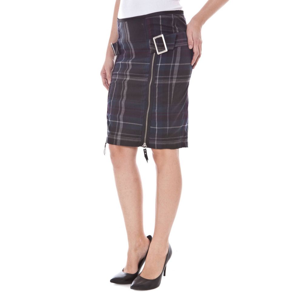 Jupe en polyester bleu Datch