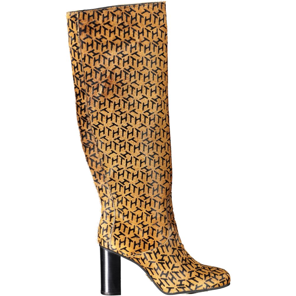 Tommy Hilfiger Beige Lederstiefel für Damen