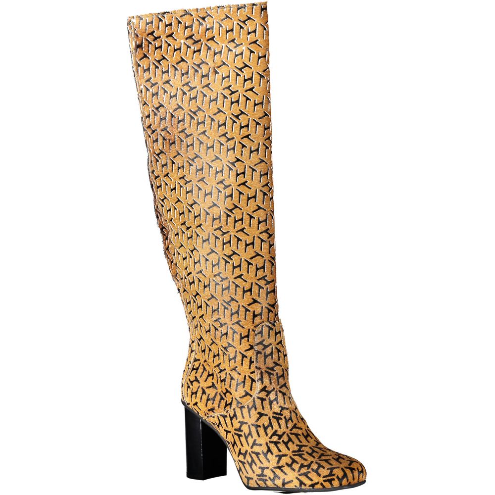 Tommy Hilfiger Beige Lederstiefel für Damen