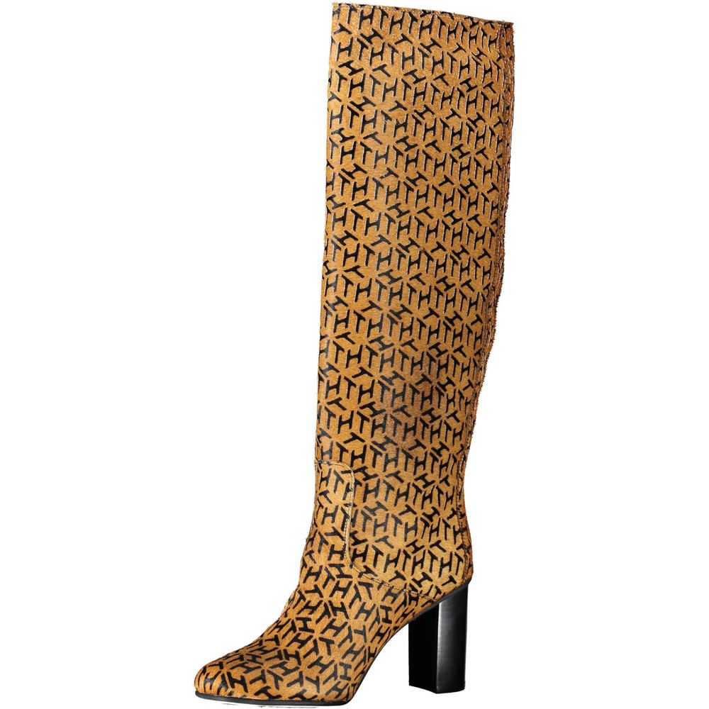 Tommy Hilfiger Beige Lederstiefel für Damen