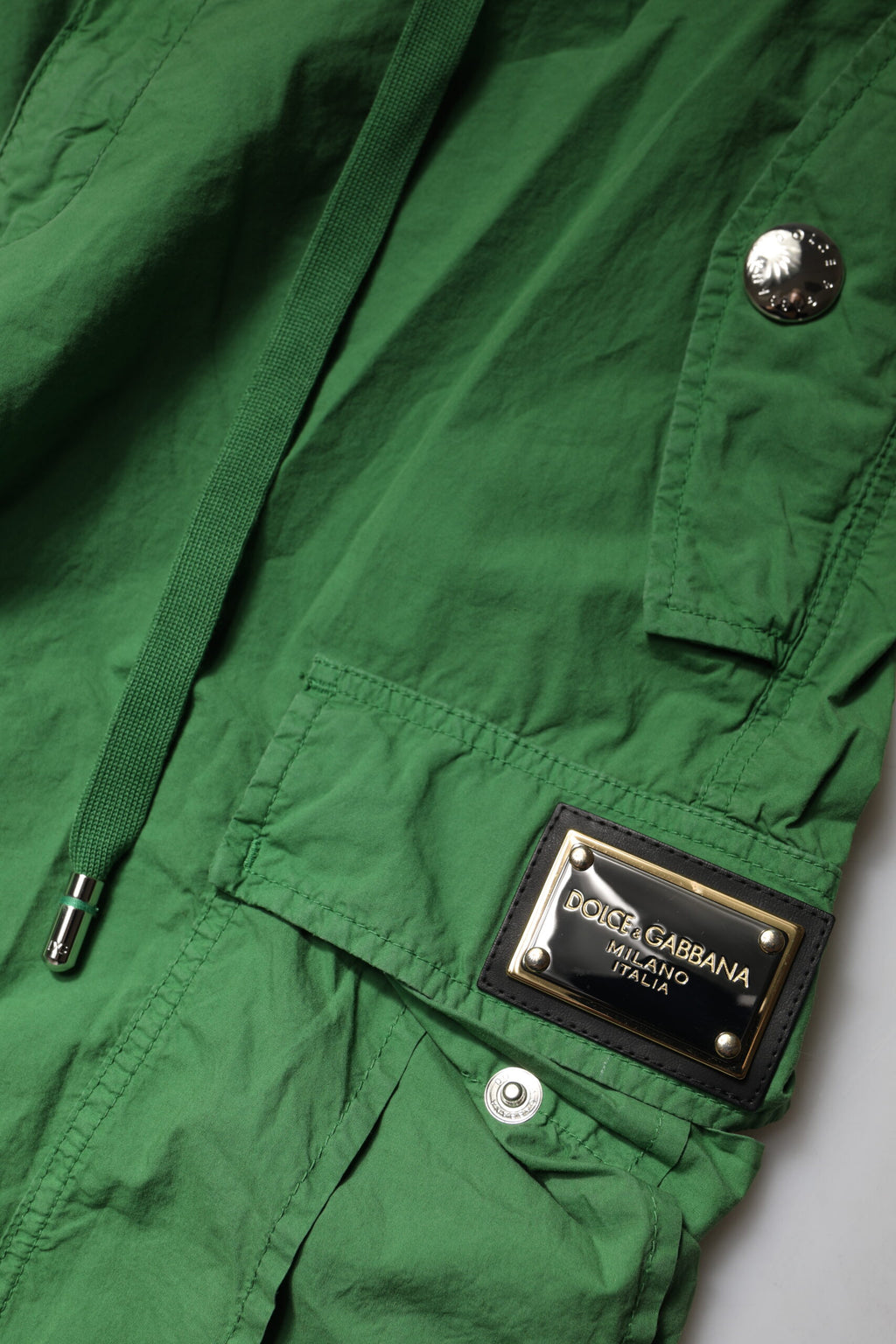 Pantalon cargo taille haute en coton vert Dolce &amp; Gabbana