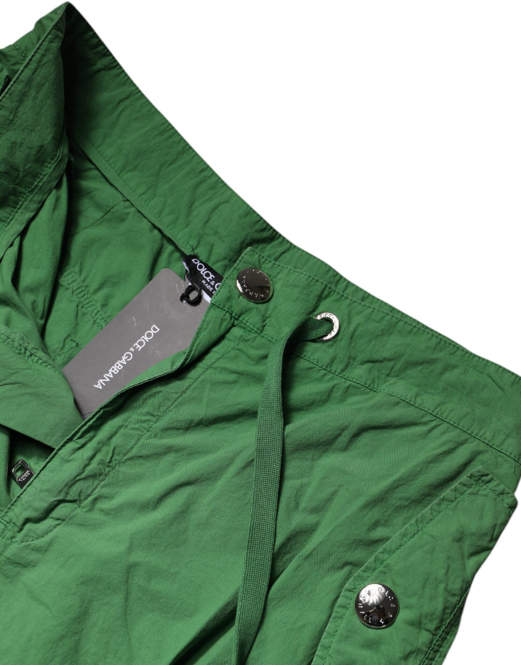 Pantalon cargo taille haute en coton vert Dolce &amp; Gabbana