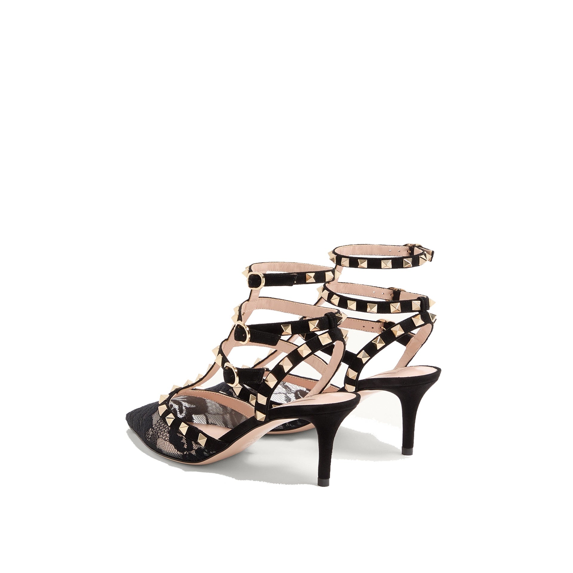 VALENTINO GARAVANI ROCKSTUD Lace Pamps