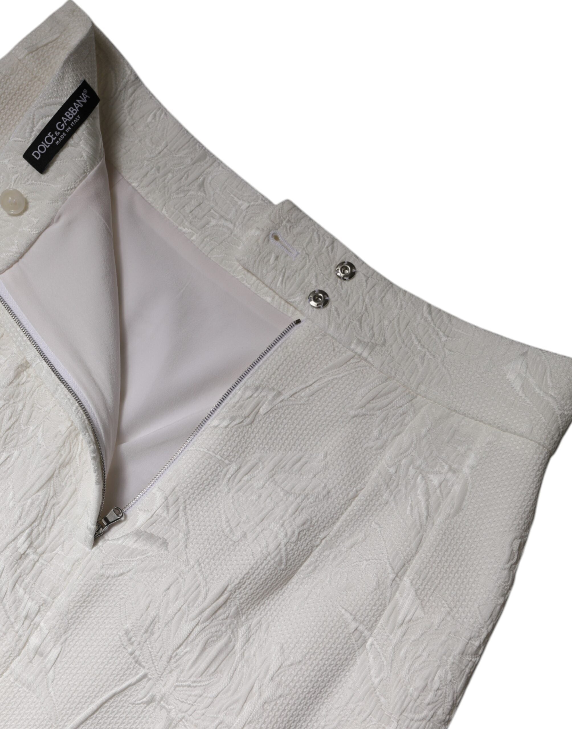 Jupe crayon blanche taille haute longueur genou Dolce &amp; Gabbana