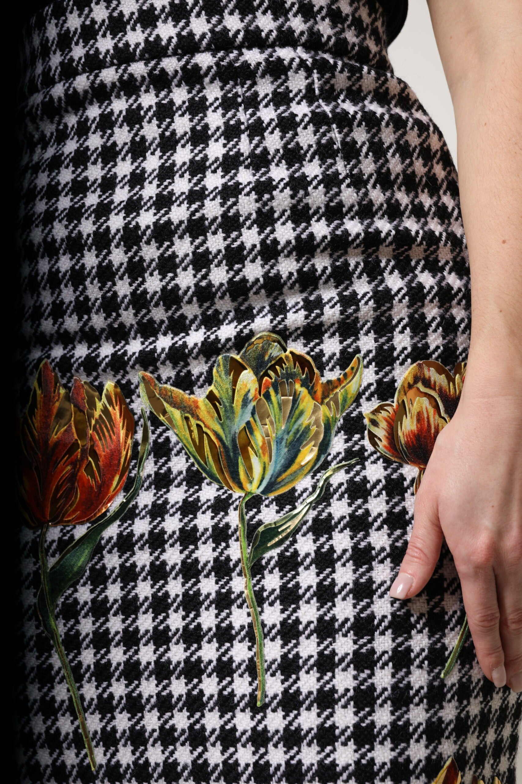Jupe crayon taille haute à imprimé floral multicolore Dolce &amp; Gabbana