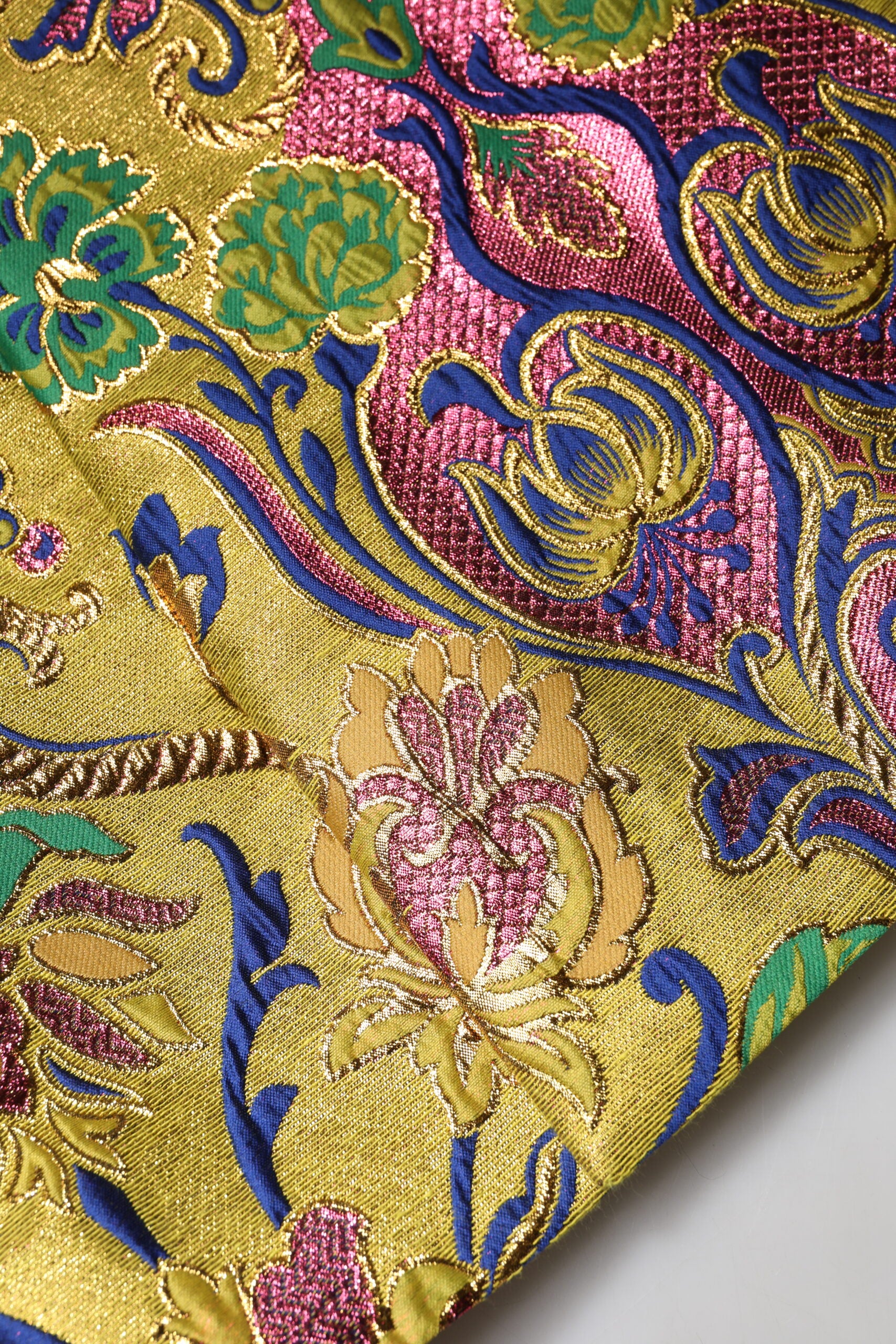 Mini-jupe taille moyenne en jacquard floral multicolore Dolce &amp; Gabbana