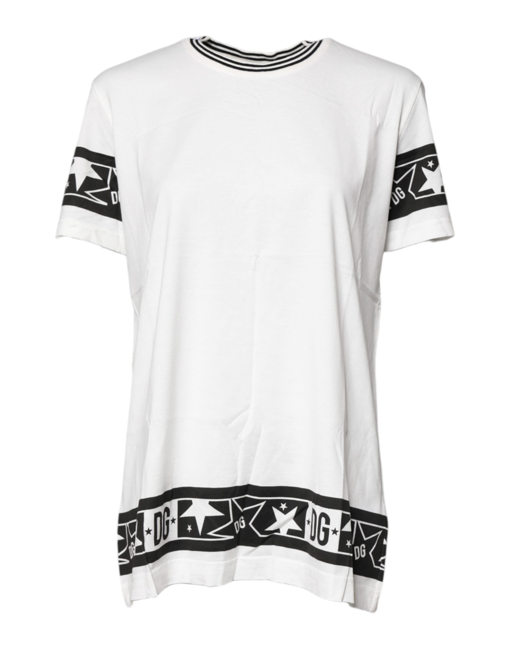 T-shirt ras du cou en coton blanc Dolce &amp; Gabbana #DGMillennials