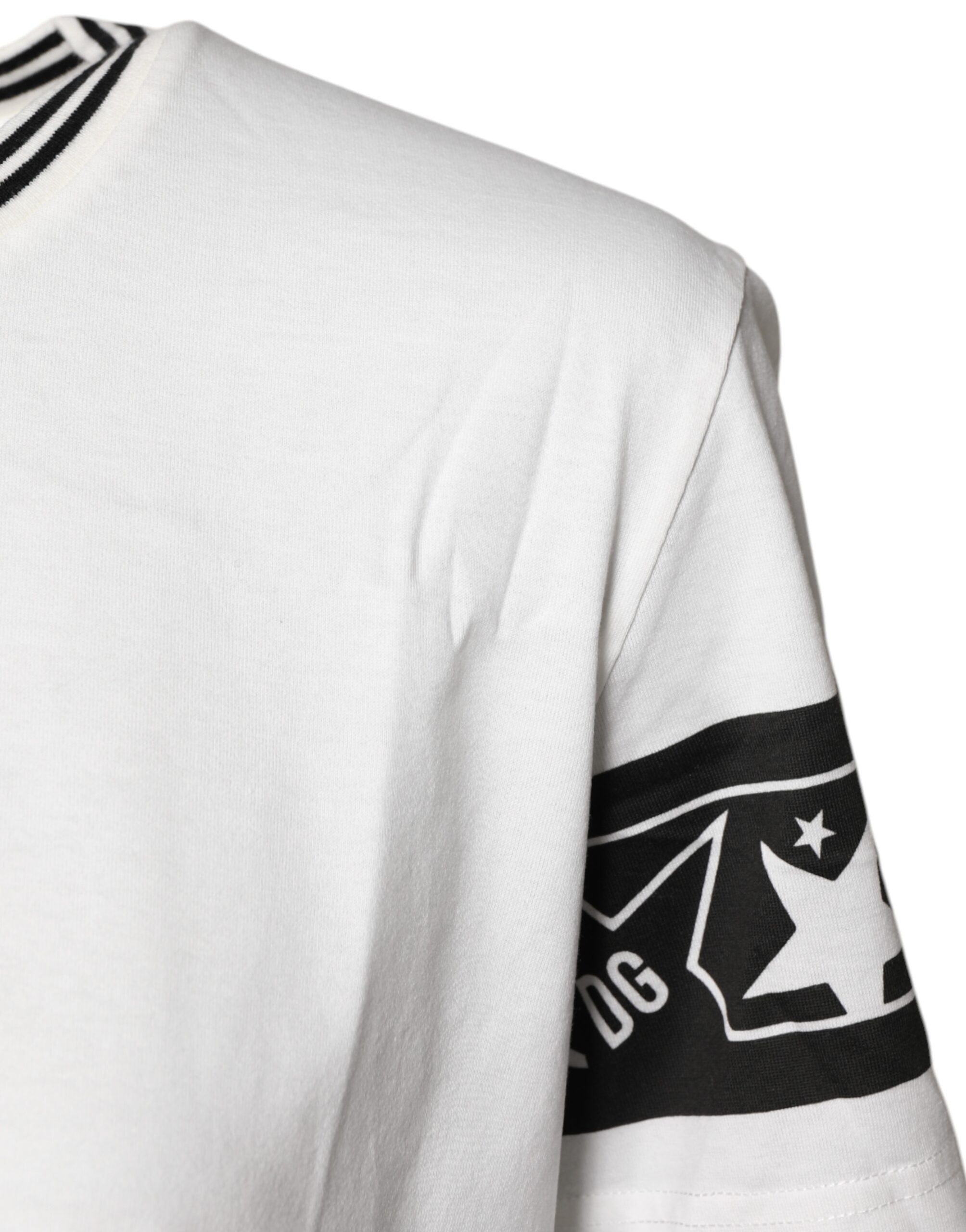 T-shirt ras du cou en coton blanc Dolce &amp; Gabbana #DGMillennials
