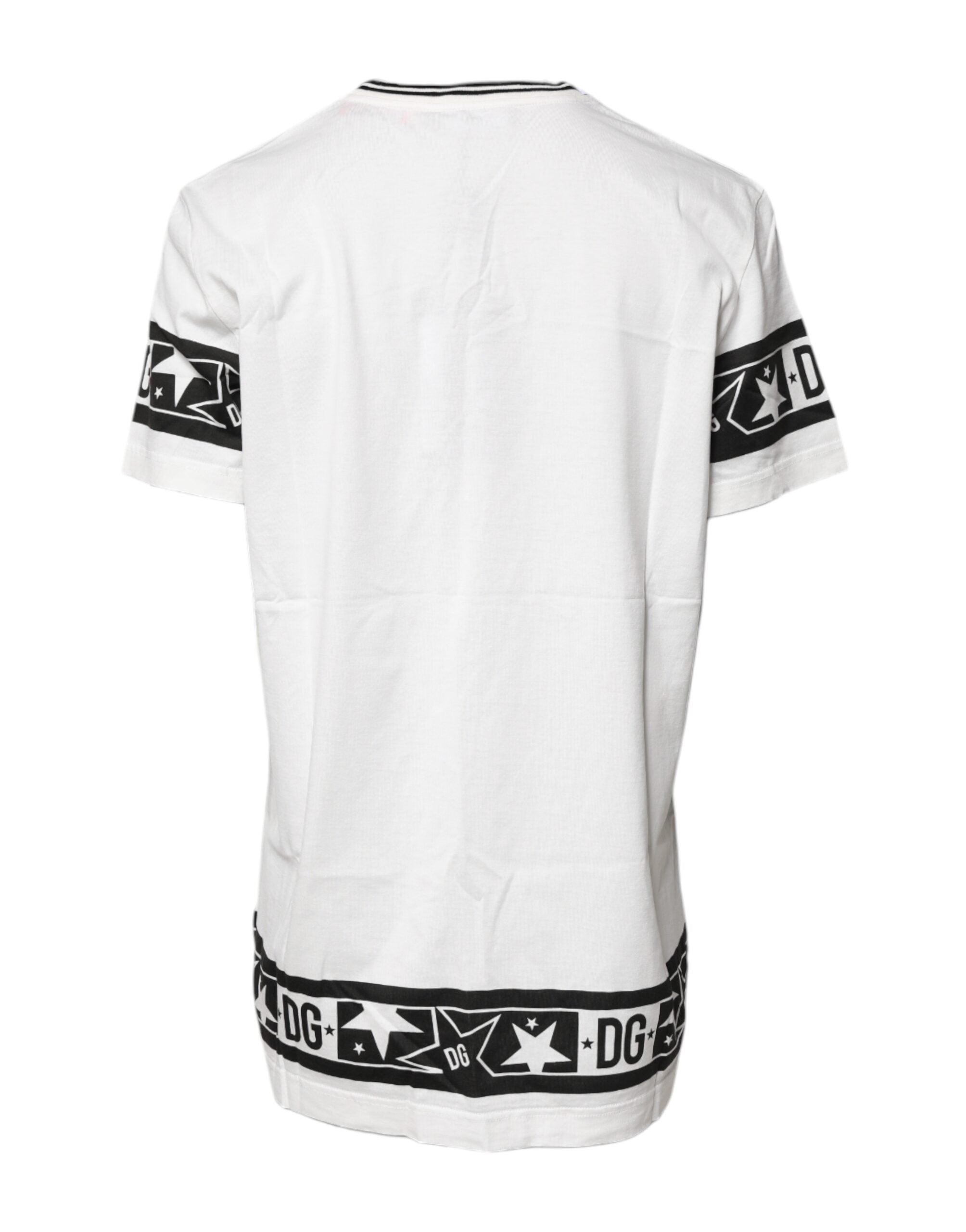 T-shirt ras du cou en coton blanc Dolce &amp; Gabbana #DGMillennials