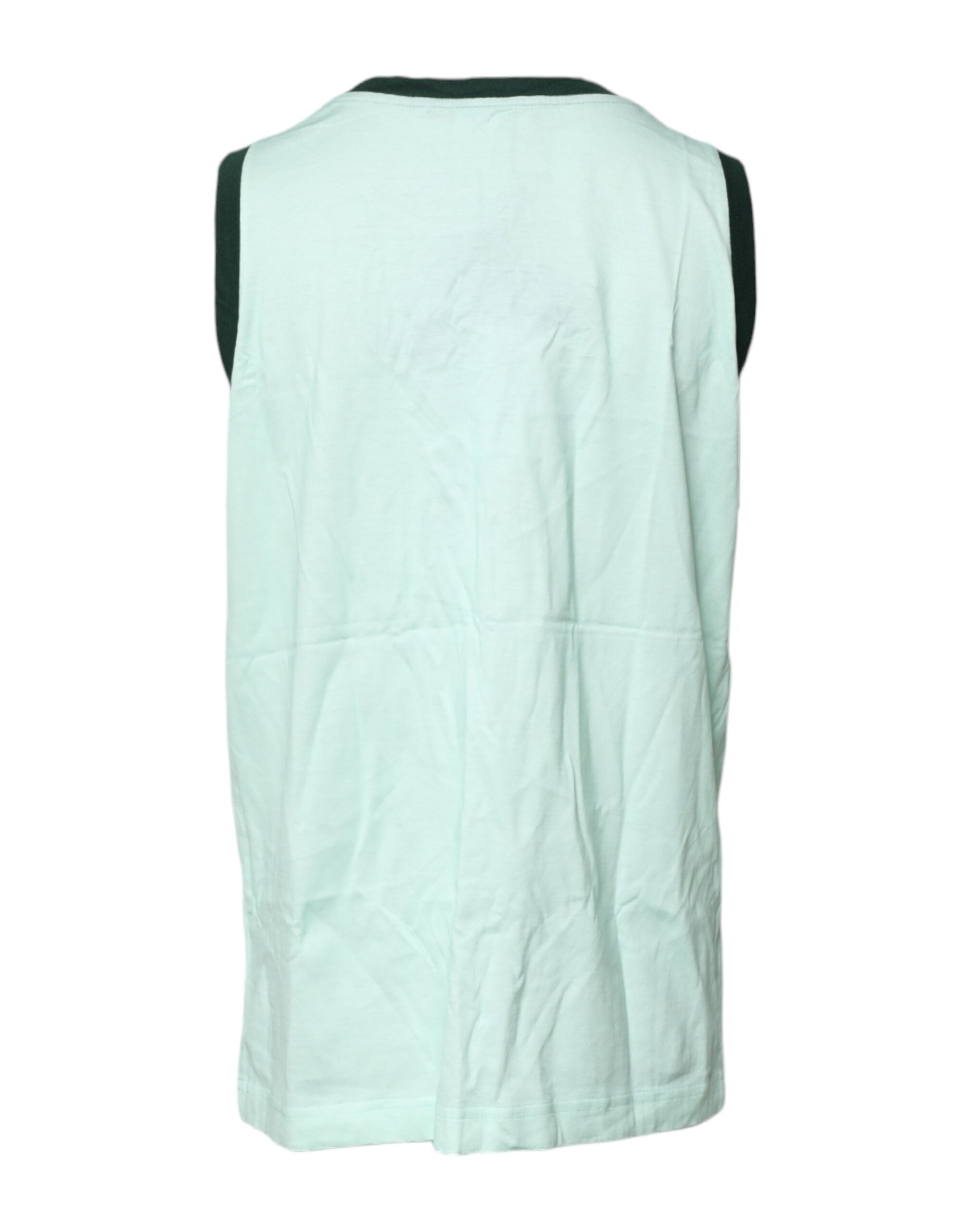 T-shirt sans manches à imprimé graphique vert clair Dolce &amp; Gabbana